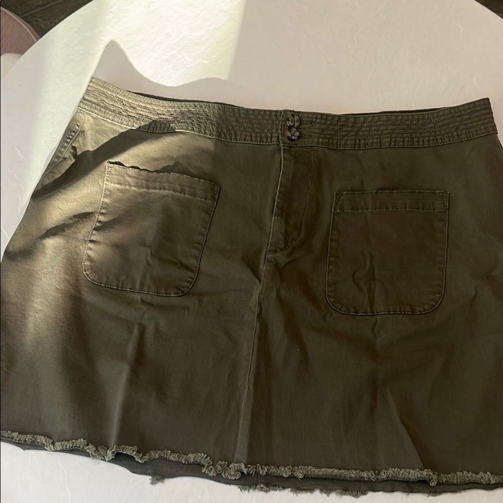Plus (size 24) Olive Green Women's Skirt